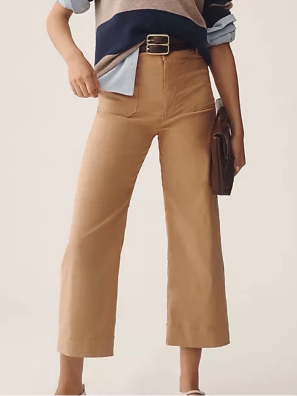 Anthropologie The Colette Cropped wide legged Trousers by Maeve